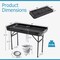 Costway 4 Foot Party Ice Cooler Folding Table Plastic with Matching Skirt Black/White